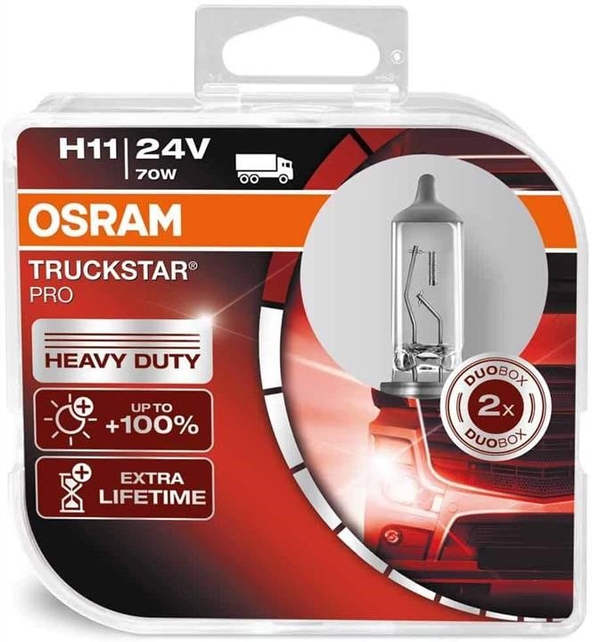 Osram 64216TSP-HCB Halogen lamp Osram Truckstar Pro +100% 24V H11 70W +100% 64216TSPHCB: Buy near me in Poland at 2407.PL - Good price!