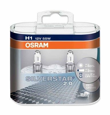 Osram 64150SV2-HCB Halogen lamp Osram Silverstar +60% 12V H1 55W +60% 64150SV2HCB: Buy near me in Poland at 2407.PL - Good price!