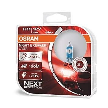 Osram 64211NL-HCB Лампа галогенна Osram Night Breaker Laser +150% 12В H11 55Вт +150% 64211NLHCB: Купити у Польщі - Добра ціна на 2407.PL!
