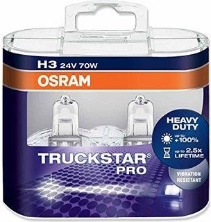 Лампа галогенная Osram Truckstar Pro +100% 24В H3 70Вт +100% Osram 64156TSP-HCB