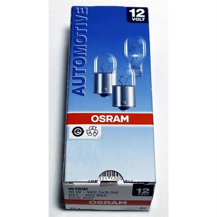 Osram 921-BLI2 Лампа накаливания W16W 12V 16W 921BLI2: Отличная цена - Купить в Польше на 2407.PL!