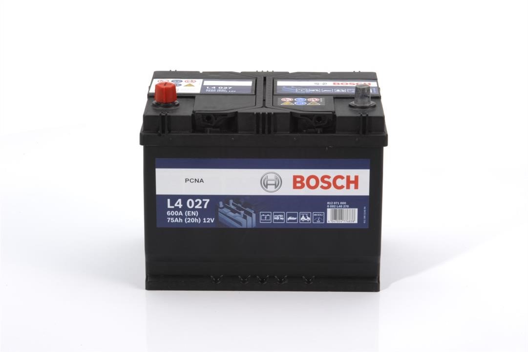 Bosch 0 092 L40 270 Battery Bosch 12V 75Ah 600A(EN) L+ 0092L40270: Buy near me at 2407.PL in Poland at an Affordable price!