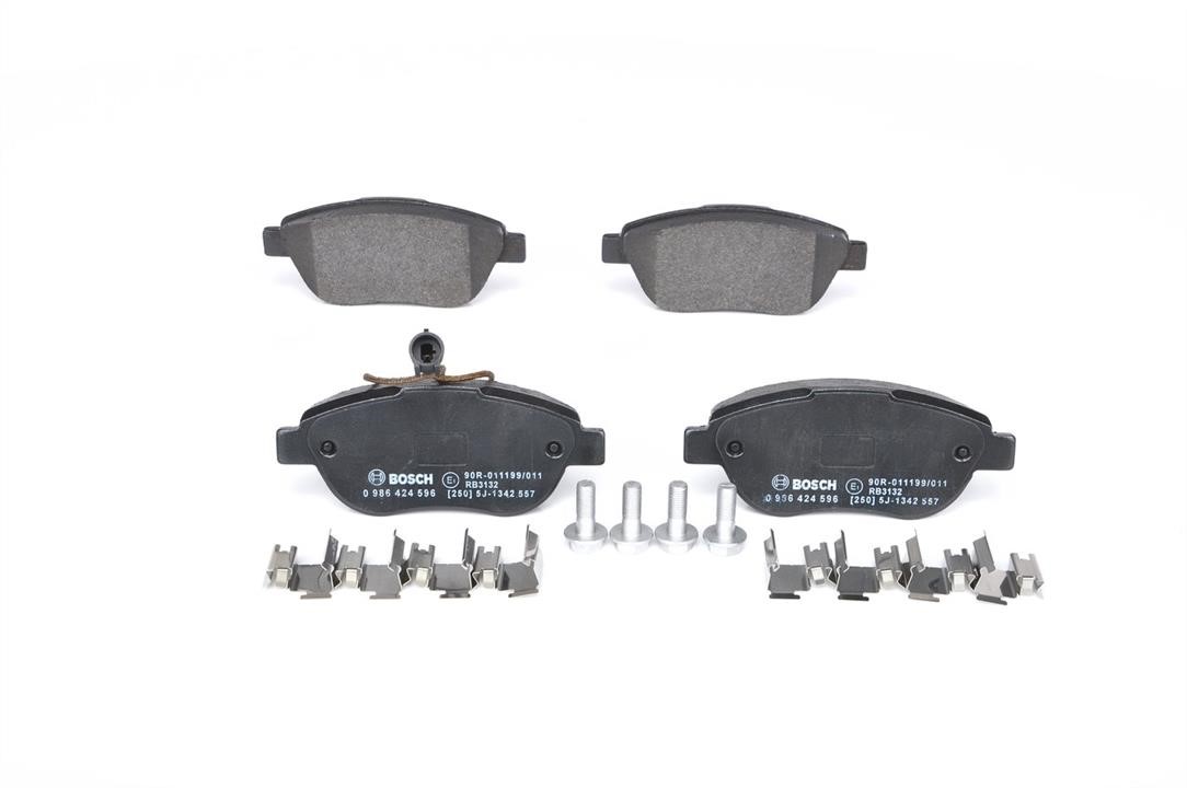 Bosch 0 986 424 596 Front disc brake pads, set 0986424596: Buy near me at 2407.PL in Poland at an Affordable price!