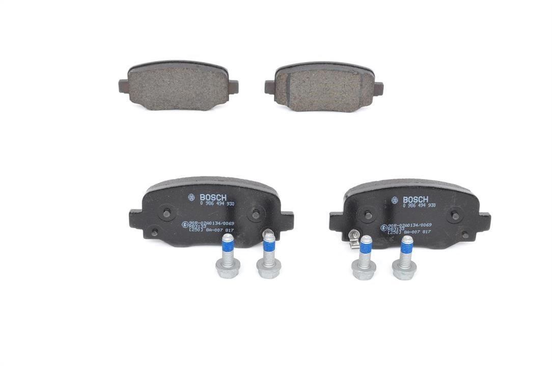 Bosch 0 986 494 930 Brake Pad Set, disc brake 0986494930: Buy near me in Poland at 2407.PL - Good price!