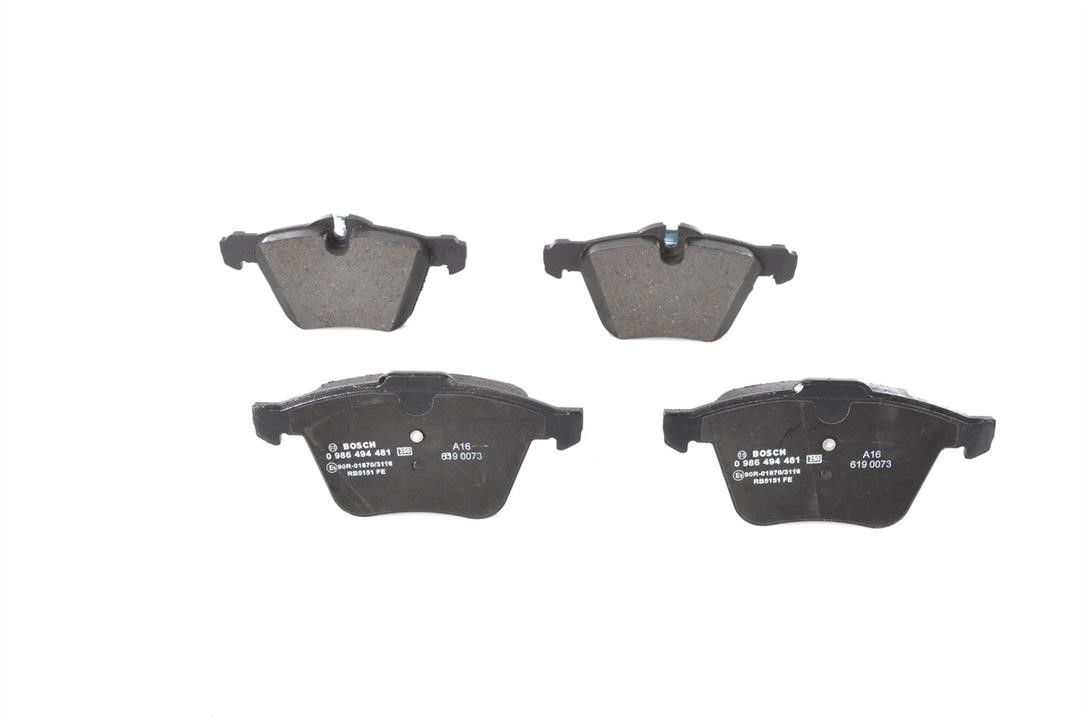 Bosch 0 986 494 481 Brake Pad Set, disc brake 0986494481: Buy near me in Poland at 2407.PL - Good price!