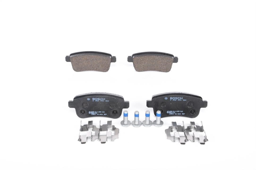 Bosch 0 986 494 384 Brake Pad Set, disc brake 0986494384: Buy near me at 2407.PL in Poland at an Affordable price!