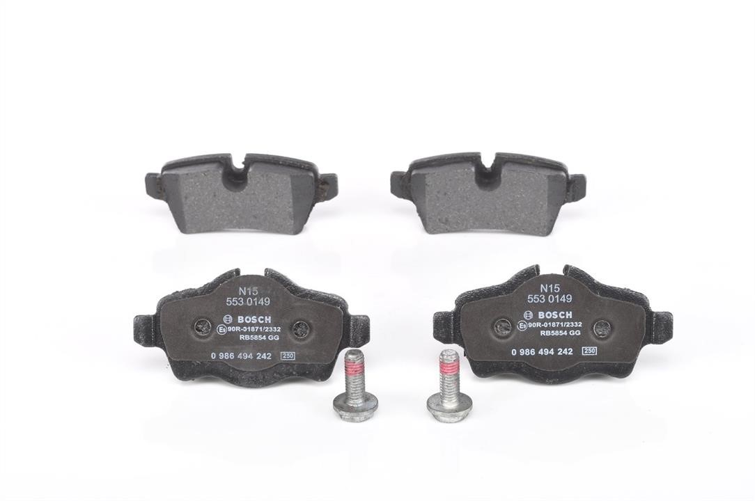 Bosch 0 986 494 242 Brake Pad Set, disc brake 0986494242: Buy near me in Poland at 2407.PL - Good price!