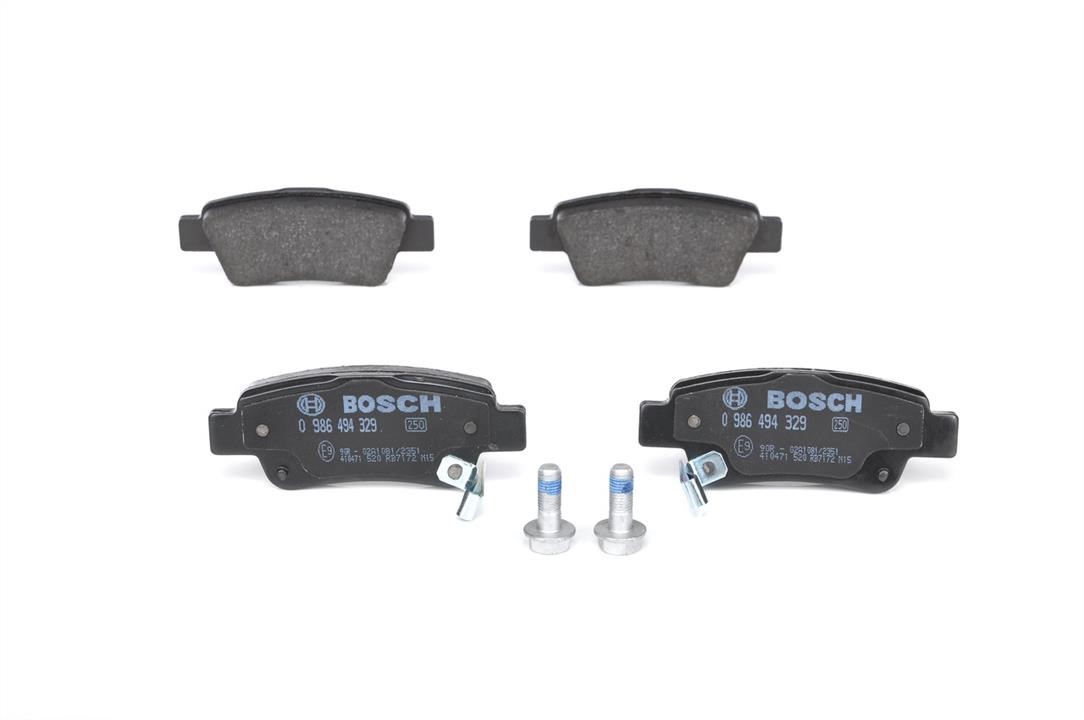 Bosch 0 986 494 329 Brake Pad Set, disc brake 0986494329: Buy near me at 2407.PL in Poland at an Affordable price!