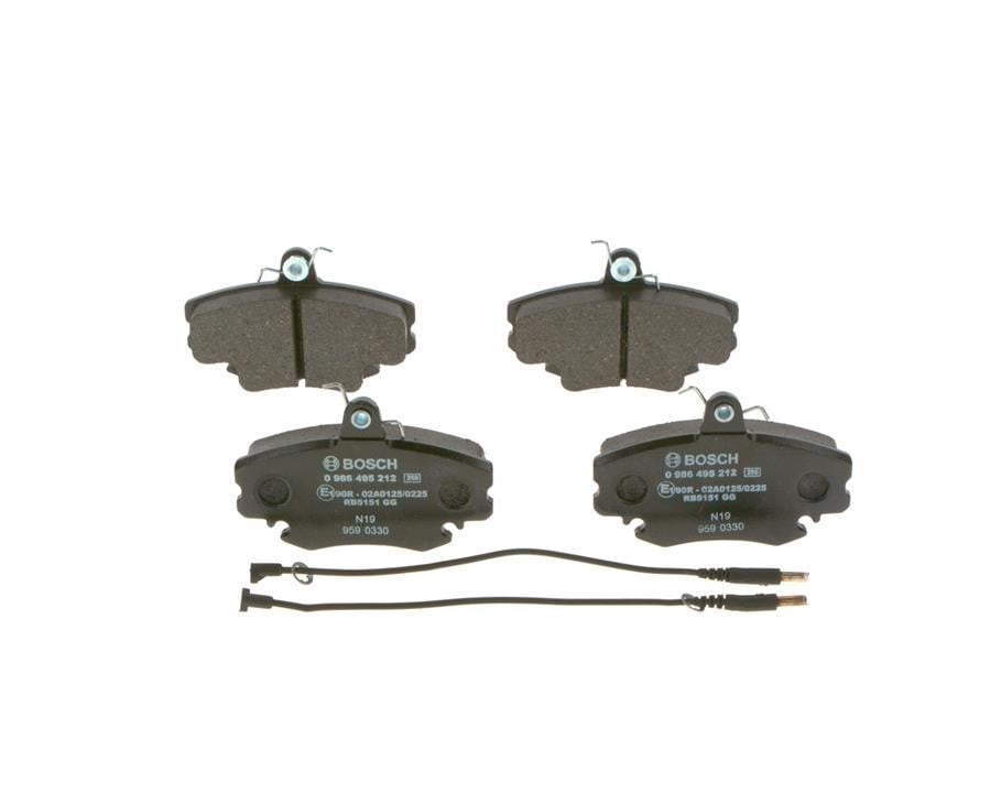Bosch 0 986 495 212 Front disc brake pads, set 0986495212: Buy near me in Poland at 2407.PL - Good price!