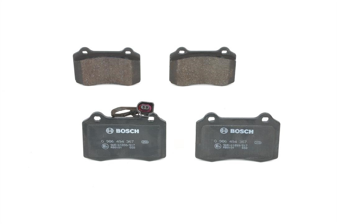Bosch 0 986 494 367 Brake Pad Set, disc brake 0986494367: Buy near me in Poland at 2407.PL - Good price!
