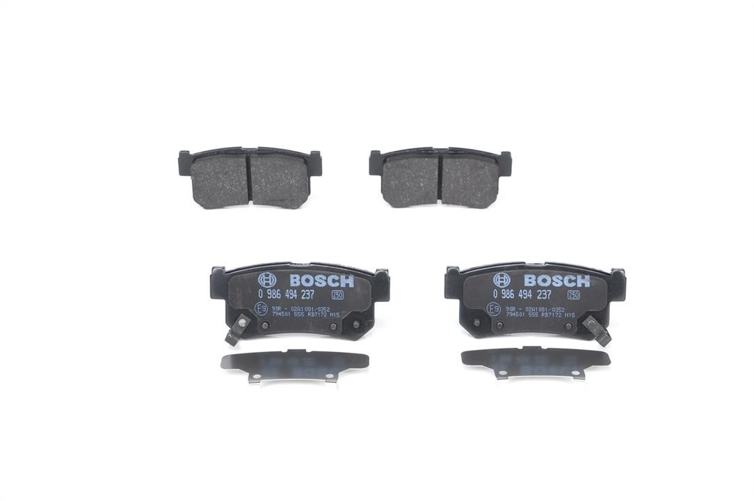 Bosch 0 986 494 237 Brake Pad Set, disc brake 0986494237: Buy near me at 2407.PL in Poland at an Affordable price!