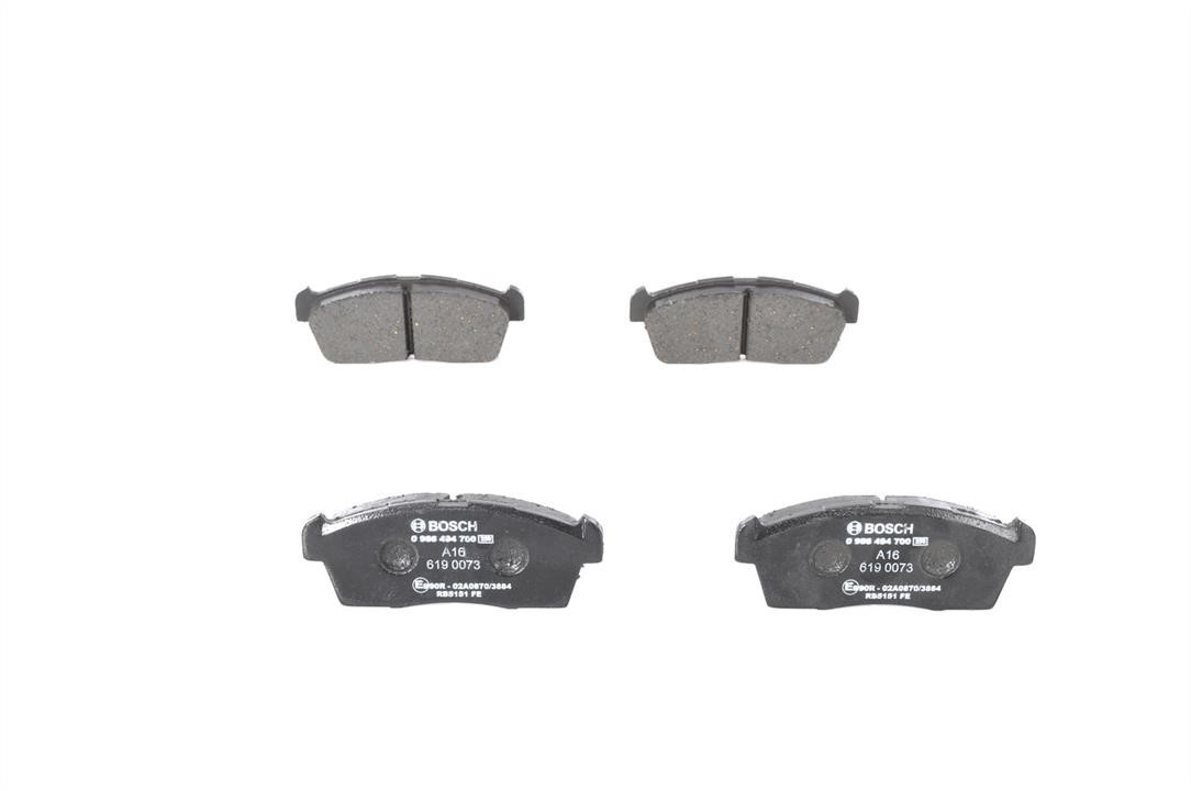 Bosch 0 986 494 700 Brake Pad Set, disc brake 0986494700: Buy near me in Poland at 2407.PL - Good price!