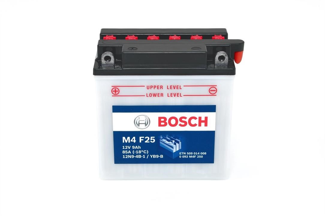 Bosch 0 092 M4F 250 Battery Bosch 12V 9Ah 85A(EN) L+ 0092M4F250: Buy near me in Poland at 2407.PL - Good price!