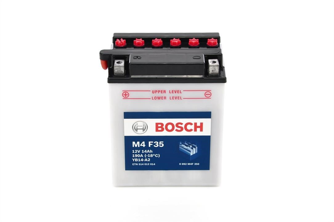 Bosch 0 092 M4F 350 Battery Bosch 12V 14Ah 140A(EN) L+ 0092M4F350: Buy near me in Poland at 2407.PL - Good price!