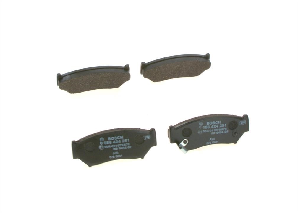 Brake Pad Set, disc brake Bosch 0 986 424 251