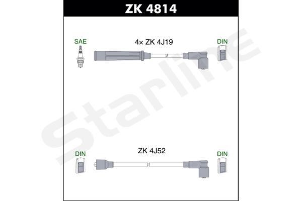 StarLine ZK 4814 Przewody wysokiego napięcia, komplet ZK4814: Dobra cena w Polsce na 2407.PL - Kup Teraz!