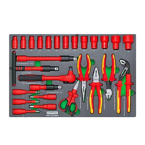 Toptul GED2764 Electrically insulated tool set 27 units (in a tray) GED2764: Buy near me in Poland at 2407.PL - Good price!