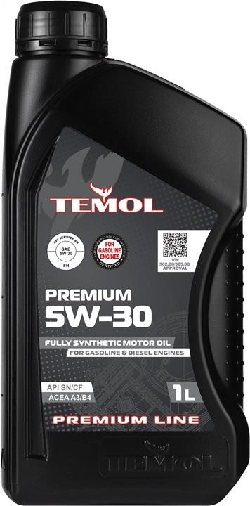 TEMOL T-P5W30-1L Моторное масло TEMOL Premium 5W-30, 1л TP5W301L: Отличная цена - Купить в Польше на 2407.PL!