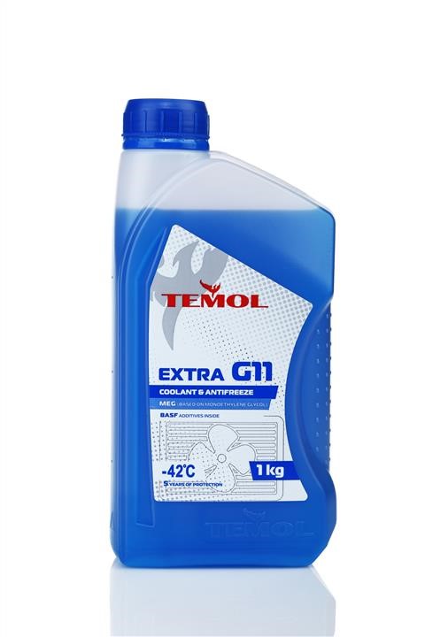 TEMOL T-EG11B-1L Antifreeze TEMOL EXTRA G11 blue, ready for use -39, 1l TEG11B1L: Buy near me in Poland at 2407.PL - Good price!
