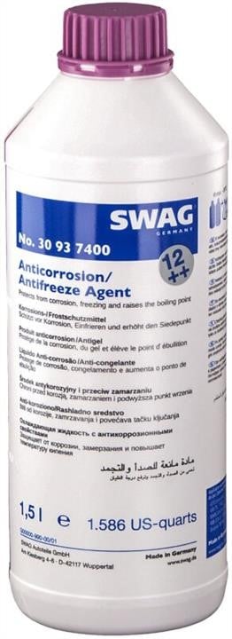 SWAG 30 93 7400 Антифриз-концентрат G12++ ANTIFREEZE, фіолетовий, 1,5 л 30937400: Приваблива ціна - Купити у Польщі на 2407.PL!