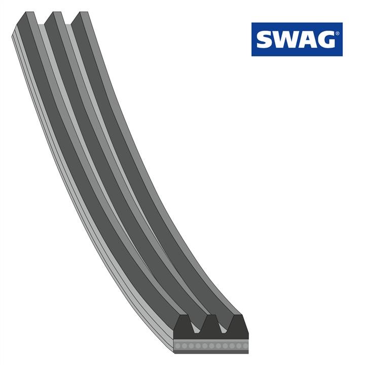 SWAG 33 10 8184 V-Ribbed Belt 33108184: Buy near me at 2407.PL in Poland at an Affordable price!