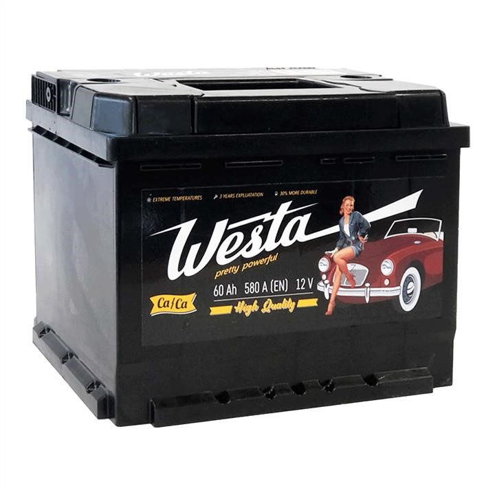 Westa WST6000LB2 Battery WESTA 6CT-60 Standart 12V 60Ah 580(EN) R+ WST6000LB2: Buy near me in Poland at 2407.PL - Good price!