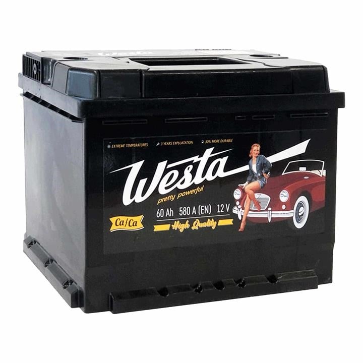 Westa WST6001LB2 Battery WESTA 6CT-60 Standart 12V 60Ah 580(EN) L+ WST6001LB2: Buy near me in Poland at 2407.PL - Good price!