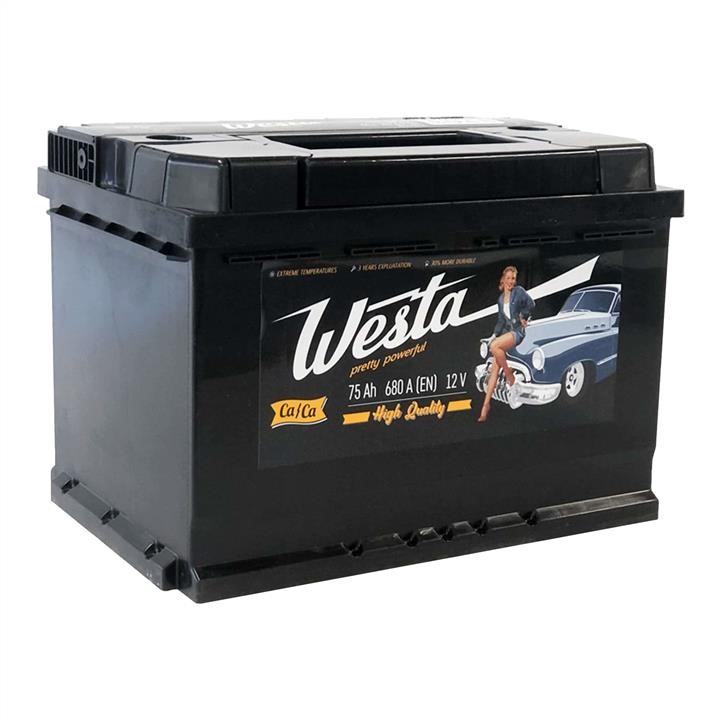 Westa WST7501L3 Battery WESTA 6CT-75 Standart 12V 75Ah 680(EN) R+ WST7501L3: Buy near me in Poland at 2407.PL - Good price!