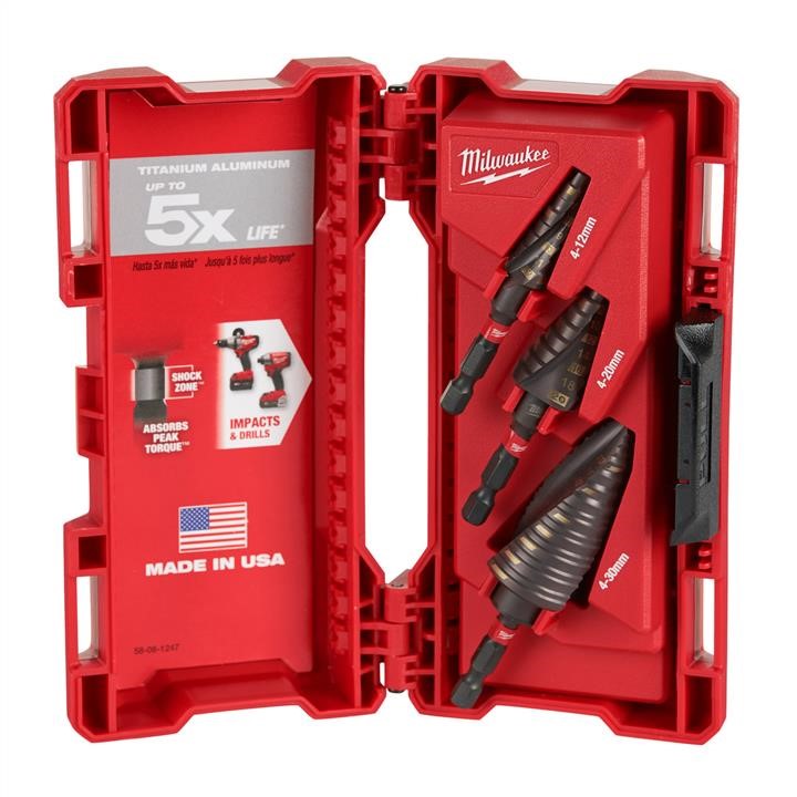 Milwaukee 48899266 Step Drill Set 48899266: Buy near me in Poland at 2407.PL - Good price!