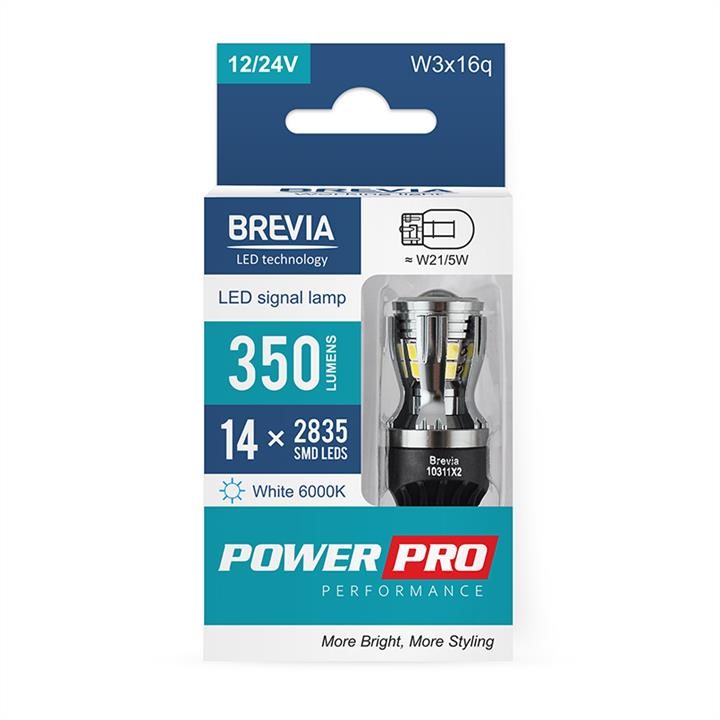 Brevia 10311X2 LED car lamp Brevia PowerPro W21/5W 350Lm 14x2835SMD 12/24V CANbus, 2 pcs. 10311X2: Buy near me in Poland at 2407.PL - Good price!