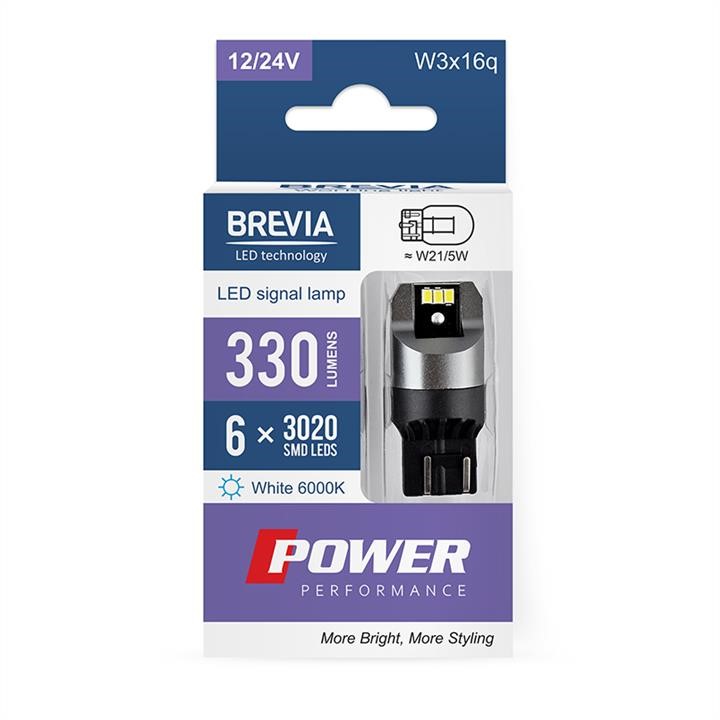 Brevia 10111X2 LED car lamp Brevia Power W21/5W 330Lm 6x3020SMD 12/24V CANbus, 2 pcs. 10111X2: Buy near me at 2407.PL in Poland at an Affordable price!