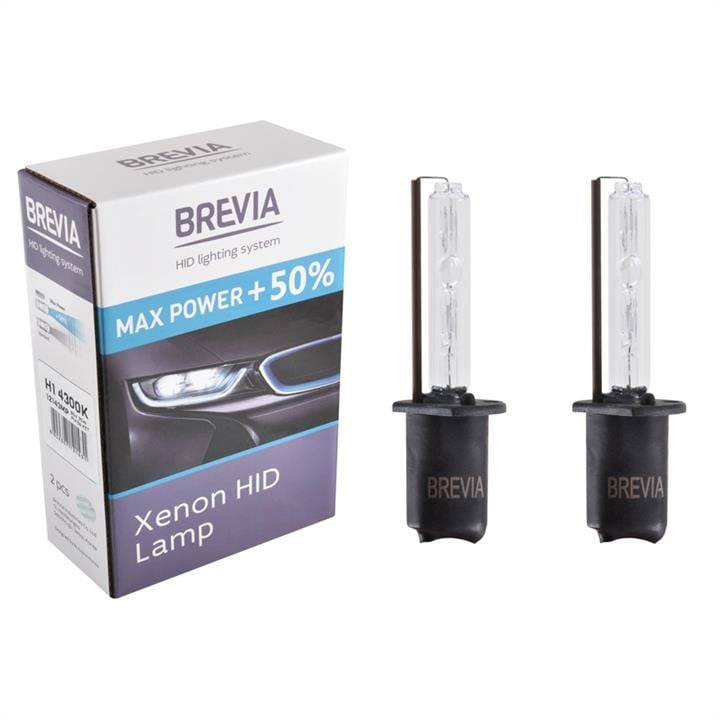 Brevia 12143MP Xenon lamp Brevia H1 +50%, 4300K, 85V, 35W P14.5s KET, 2 pcs. 12143MP: Buy near me at 2407.PL in Poland at an Affordable price!