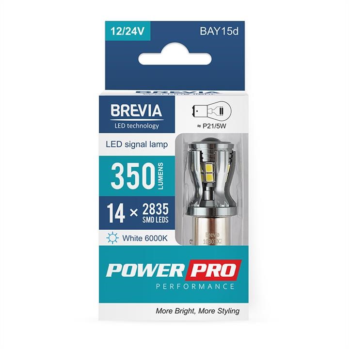 Brevia 10303X2 LED автолампа Brevia PowerPro P21/5W 350Lm 14x2835SMD 12/24V CANbus, 2шт 10303X2: Приваблива ціна - Купити у Польщі на 2407.PL!