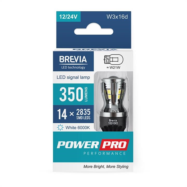 Brevia 10310X2 LED автолампа Brevia PowerPro W21W 350Lm 14x2835SMD 12/24V CANbus, 2шт 10310X2: Отличная цена - Купить в Польше на 2407.PL!
