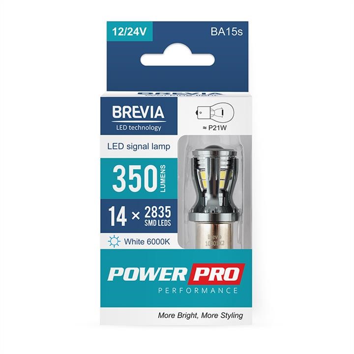Brevia 10301X2 LED автолампа Brevia PowerPro P21W 350Lm 14x2835SMD 12/24V CANbus, 2шт 10301X2: Отличная цена - Купить в Польше на 2407.PL!