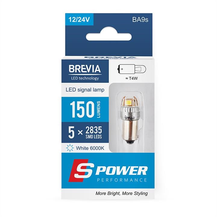Brevia 10219X2 LED car lamp Brevia S-Power T4W 150Lm 5x2835SMD 12/24V CANbus, 2 pcs. 10219X2: Buy near me in Poland at 2407.PL - Good price!