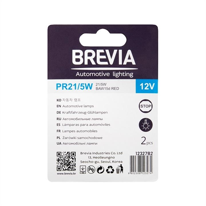 Лампа накаливания Brevia PR21&#x2F;5W 12V 21&#x2F;5W BAW15d красная 2шт Brevia 12327B2
