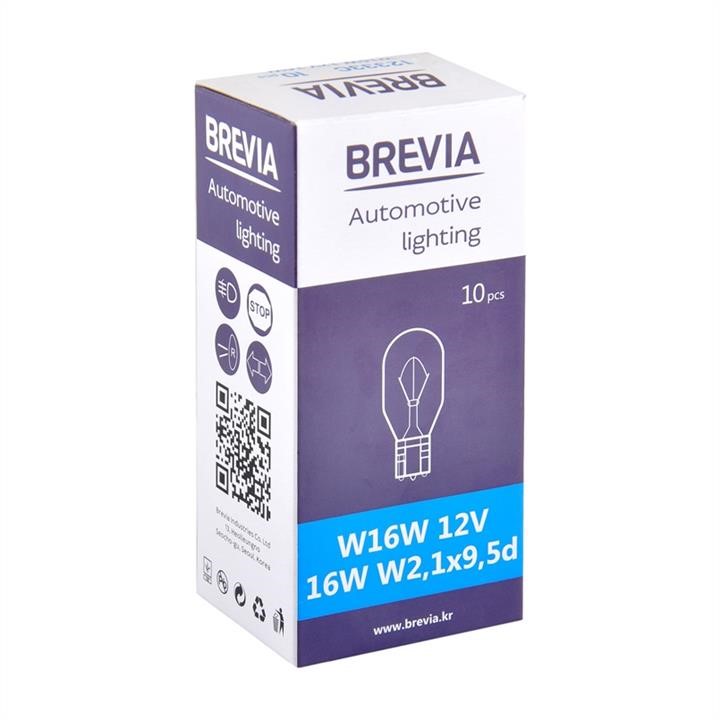 Лампа накаливания Brevia W16W 12V 16W W2,1x9,5d CP, 10шт Brevia 12333C