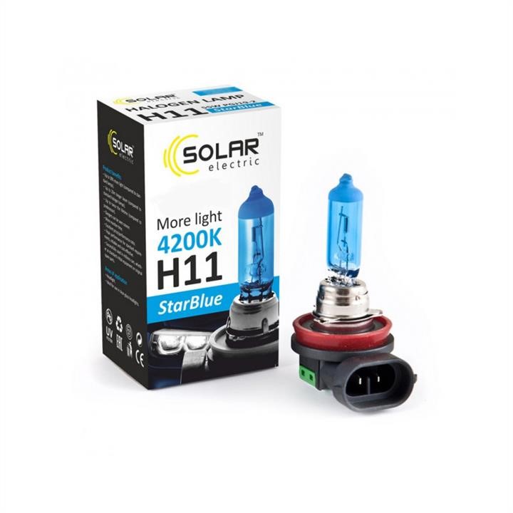 Solar 1281 Halogen lamp Solar H11 12V 55W PGJ19-2 StarBlue 4200K 1281: Buy near me in Poland at 2407.PL - Good price!