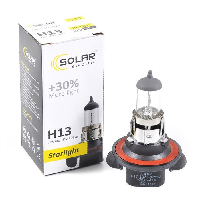 Solar 1218 Halogen lamp Solar H13 12V 60/55W P26.4t Starlight +30% 1218: Buy near me in Poland at 2407.PL - Good price!
