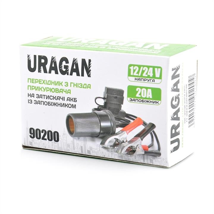 Adapter for Uragan Car Lighter with 20A Fuse Clamps Uragan 90200