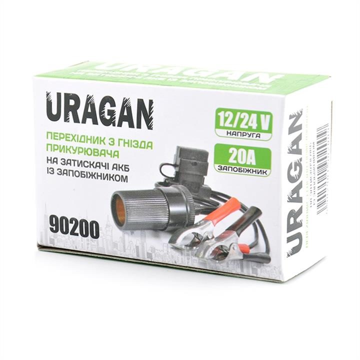 Перехідник в прикурювач Uragan на затискачі АКБ з запобіжником 20А Uragan 90200