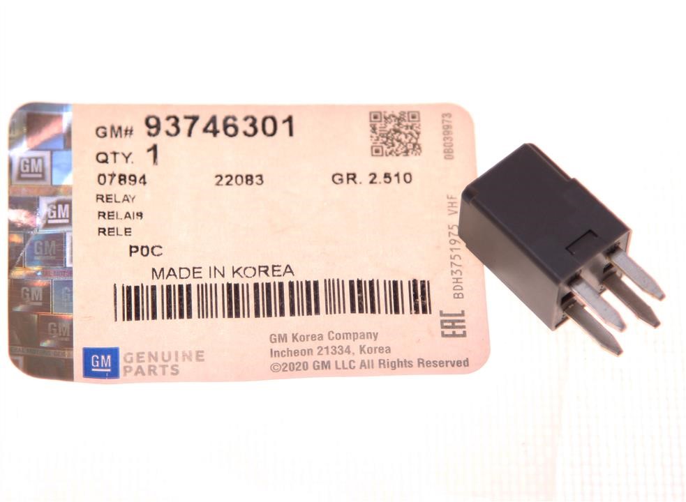 General Motors 93746301 Relay 93746301: Buy near me at 2407.PL in Poland at an Affordable price!