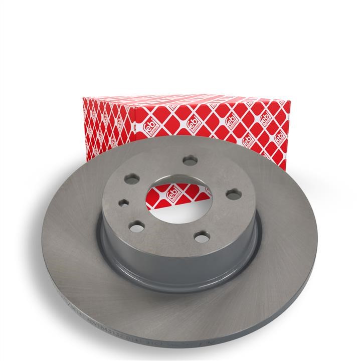 Rear brake disc, non-ventilated febi 14079