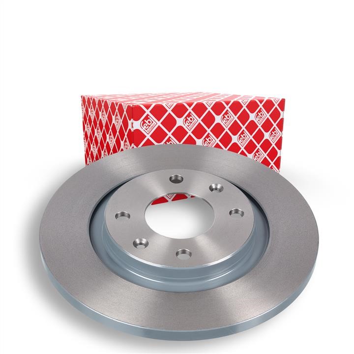 Unventilated front brake disc febi 17822