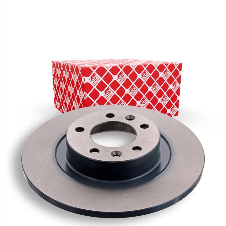 Rear brake disc, non-ventilated febi 44090