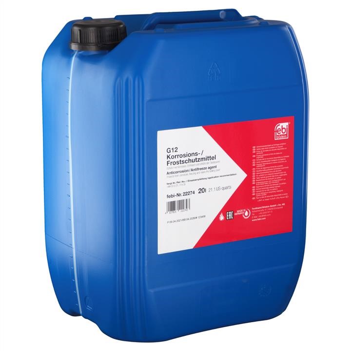 febi 22274 Antifreeze concentrate G12 ANTIFREEZE, red, 20 l 22274: Buy near me in Poland at 2407.PL - Good price!