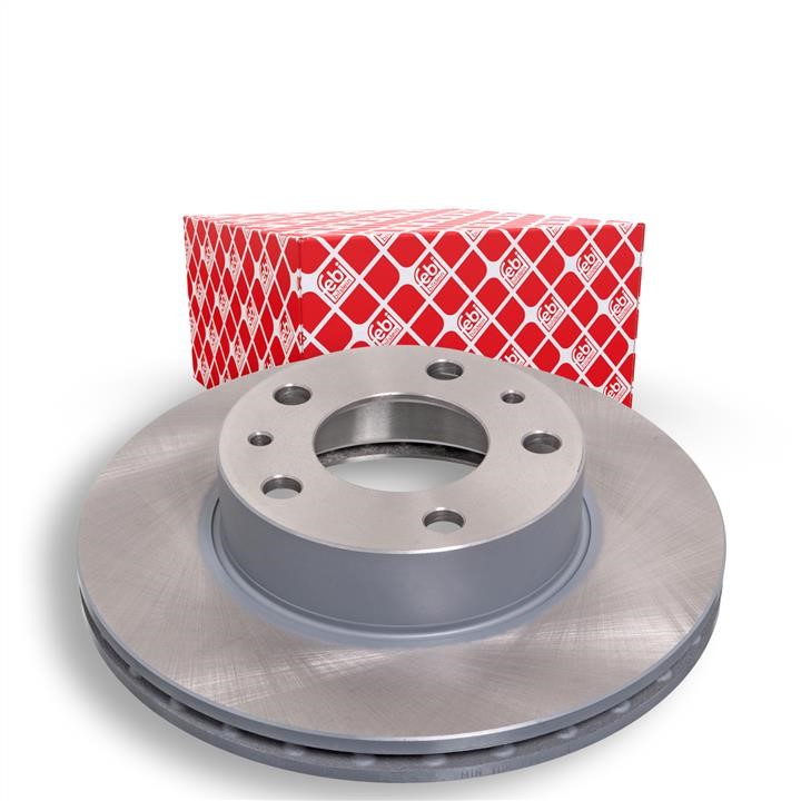 Front brake disc ventilated febi 43933