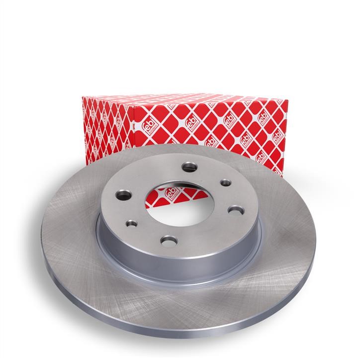 Unventilated front brake disc febi 10619