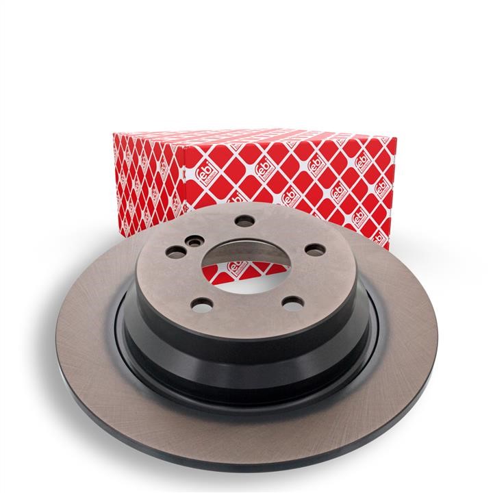 Rear brake disc, non-ventilated febi 22160